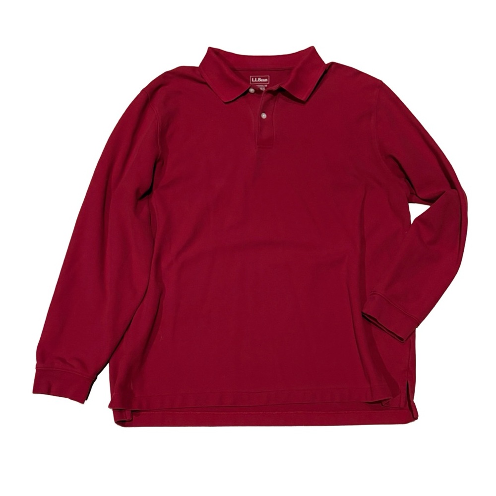 L.L. Bean Traditional Fit Red Polo